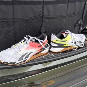 Reebok White and Neon Athletic Shoes